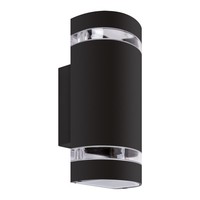AußEnleuchte Up Down IP54 H: 23 Cm Schwarz 2X GU10 Lampe Wand Balkon Fassade