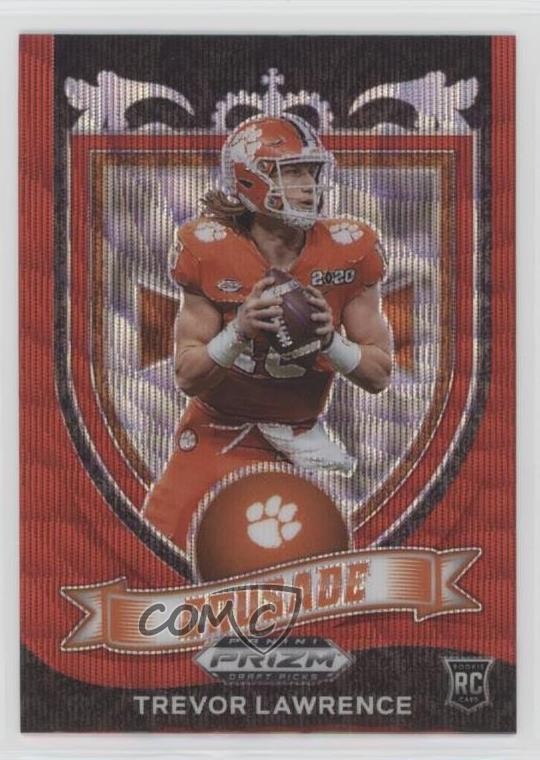 2021 Panini Prizm Draft Picks Crusade Ruby Wave Trevor Lawrence Rookie RC uk2