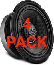 4 PACK DS18 PRO-CF6.4 6.5" Motorcycle Speaker 300W RMS 4-Ohm CarbonFiber ATV UTV