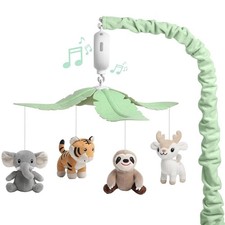 Baby Crib Mobile with Soft Plush Jungle Safari Animals