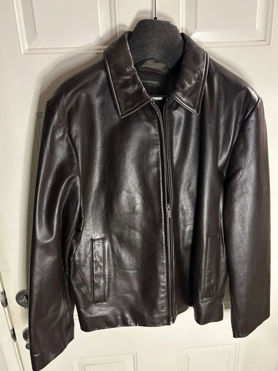 banana republic leather bomber jacket products for sale | eBay