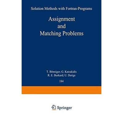 Assignment and Matching Problems: Solution Methods with - Paperback, 1980 NEW R.