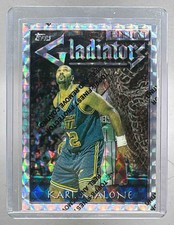 Karl Malone 1996 Topps Finest #116 Silver Refractor With Coating