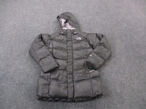North Face Jacket Girls S 7 Gray Puffer Coat Outdoors Hiking Rain Goose Down 550
