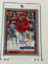 2026 Topps Christian Moore Angels Rookie Autograph 1/1 Baseball Card