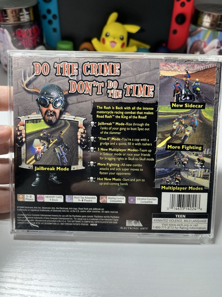 Road Rash: Jailbreak (Sony PlayStation 1, PS1, 2000) Complete W/ Reg ...