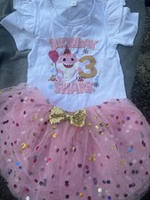 Birthday Outfit Girl Shark Design - 2nd Birthday Girl