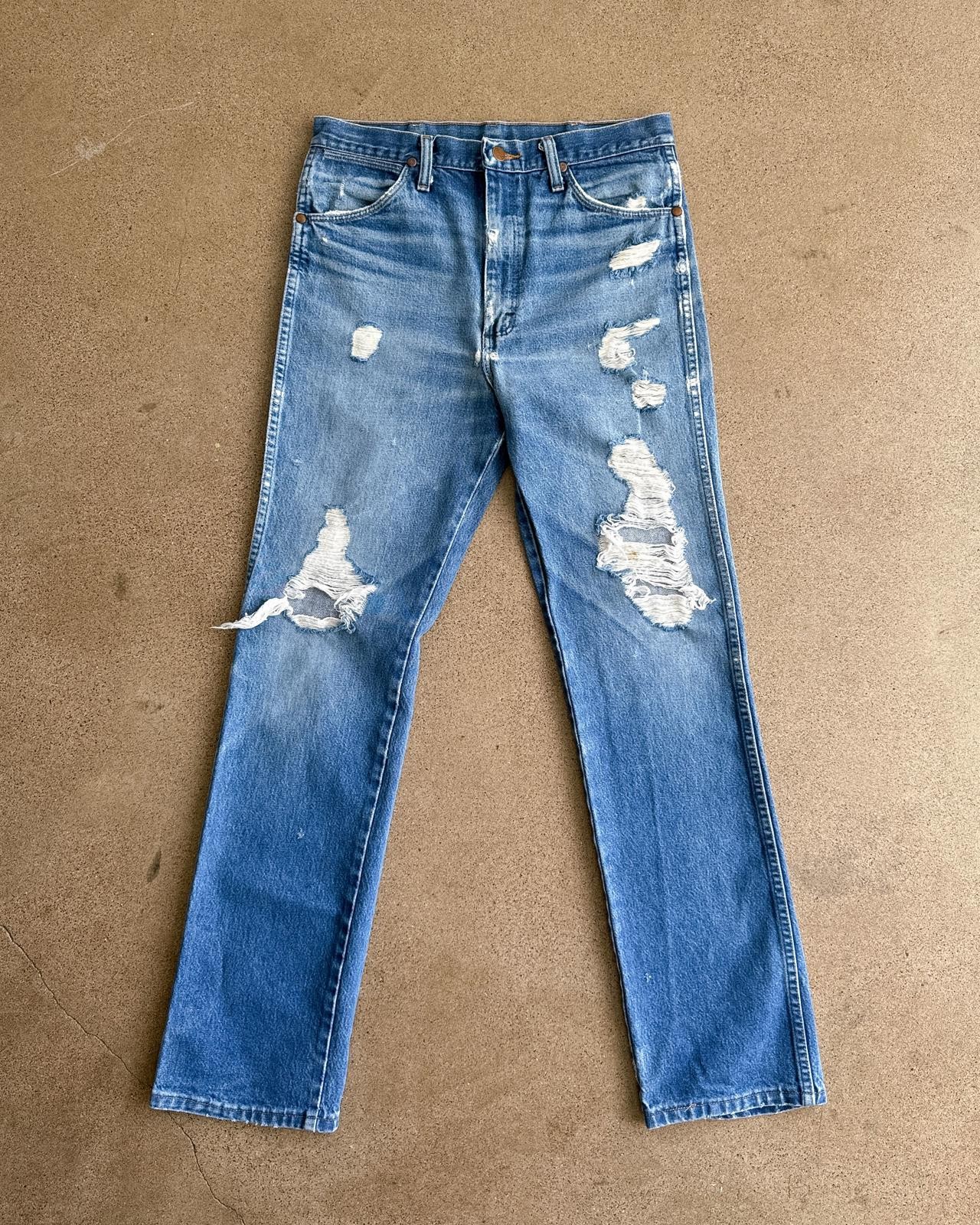 Distressed Cowboy Cut Men's 32 Western