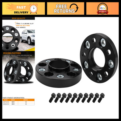 25mm Hubcentric Wheel Spacers 5x120 M14x1.25 for BMW X5 X6 - Enhanced Stability