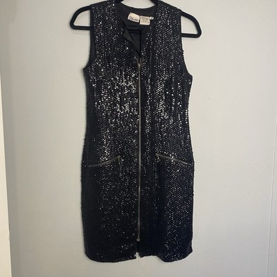 Vintage Styleworks size 6/8 Sequin Sparkly Cocktail Dress Sleeveless Silk