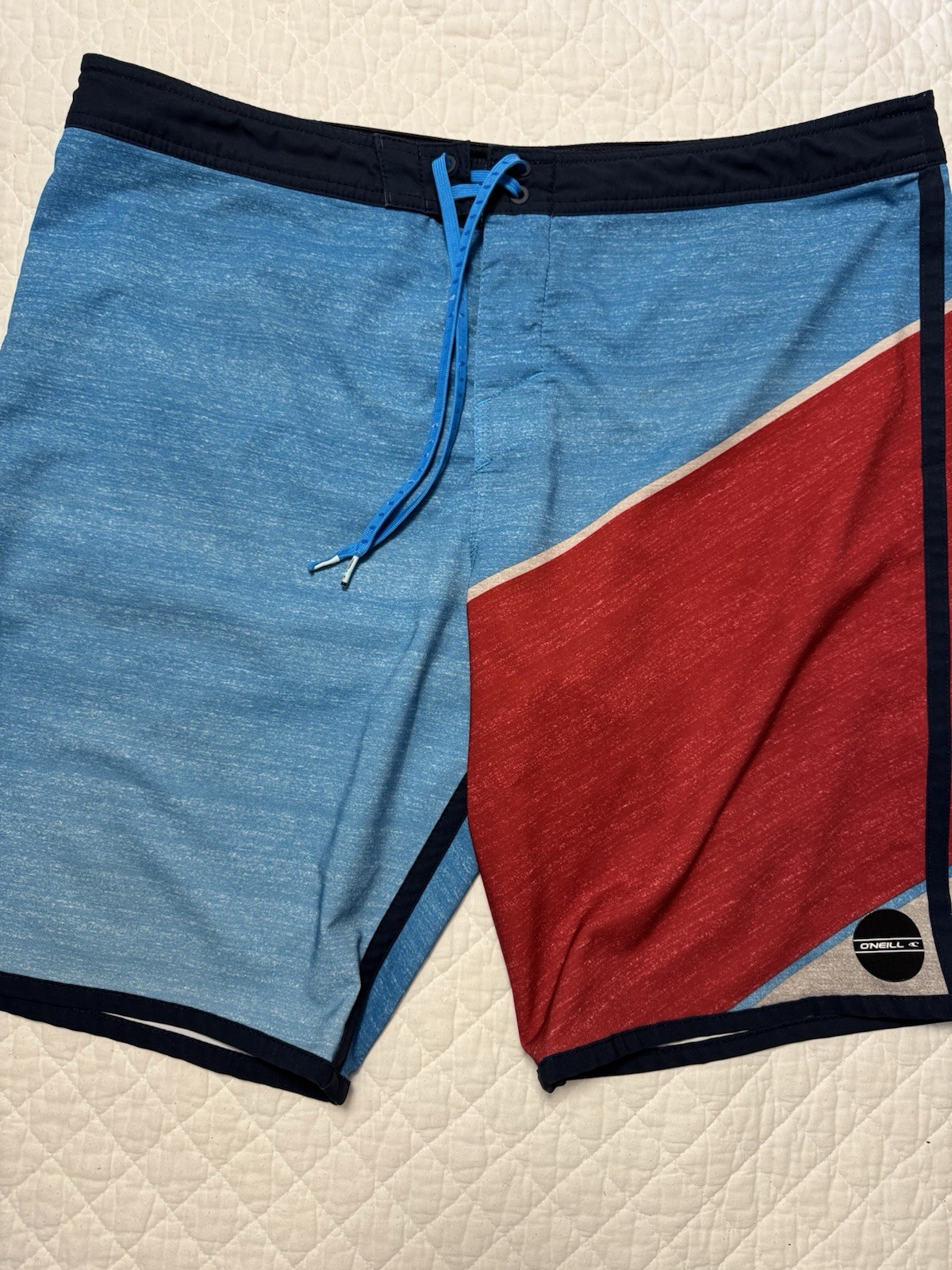 O'Neill Hyperfreak Men's Board Shorts Sz28 Red/blue Swim Surf Beach