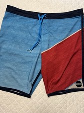 O'Neill Hyperfreak Men's Board Shorts Sz28 Red/blue Swim Surf Beach