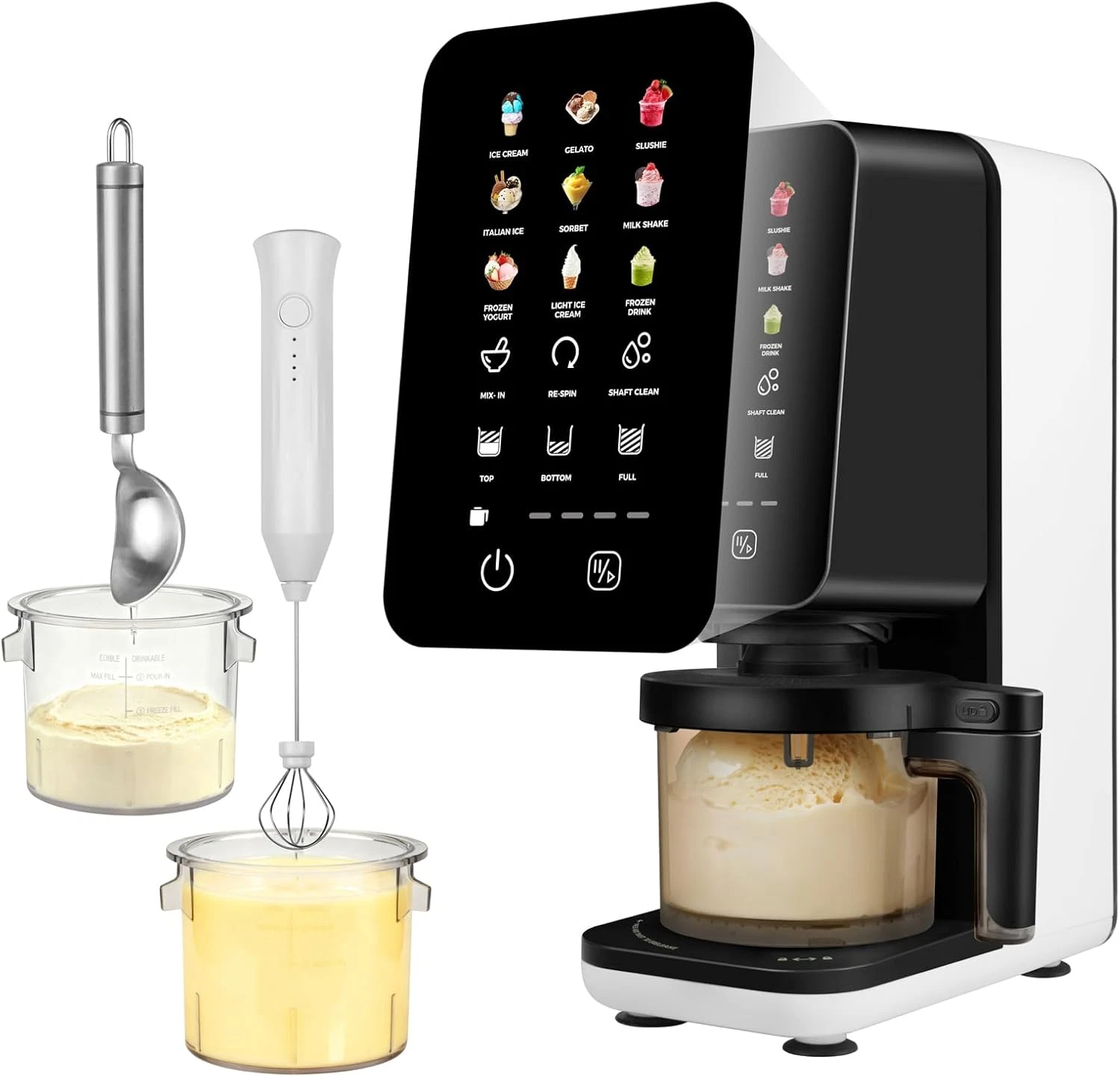 Versatile 12-in-1 Electric Ice Cream Maker for Gelato, Sorbet & Milkshakes