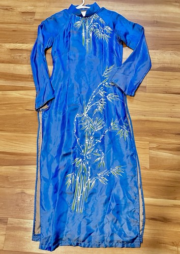 Silk Handmade Hand Painted Bamboo Shimmery Kimono Dress