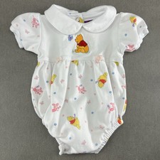 Y2K Baby Pooh Bubble Romper Embroidered Winnie the Pooh 0-3M Vintage