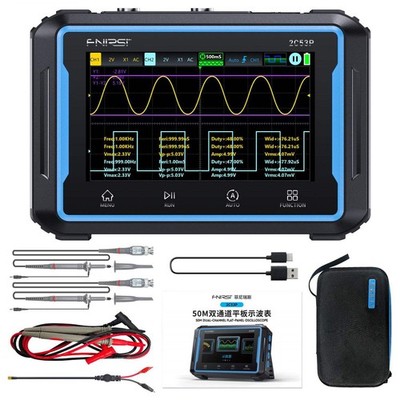 FNIRSI 2C53P Dual Channel Tablet 3-in-1 Oscilloscope & Multimeter & DDS Signal G