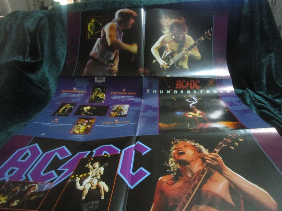 AC/DC ♣︎♣︎ THUNDERSTRUCK ♣︎♣︎ UNGESPIELT / MINT 1st IM POSTERCOVER 1990 - Bild 4 von 4