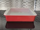 Pyrex Vintage Flamingo Pink Square Baking Dish 8x8 #222 Made In USA No Lid MCM