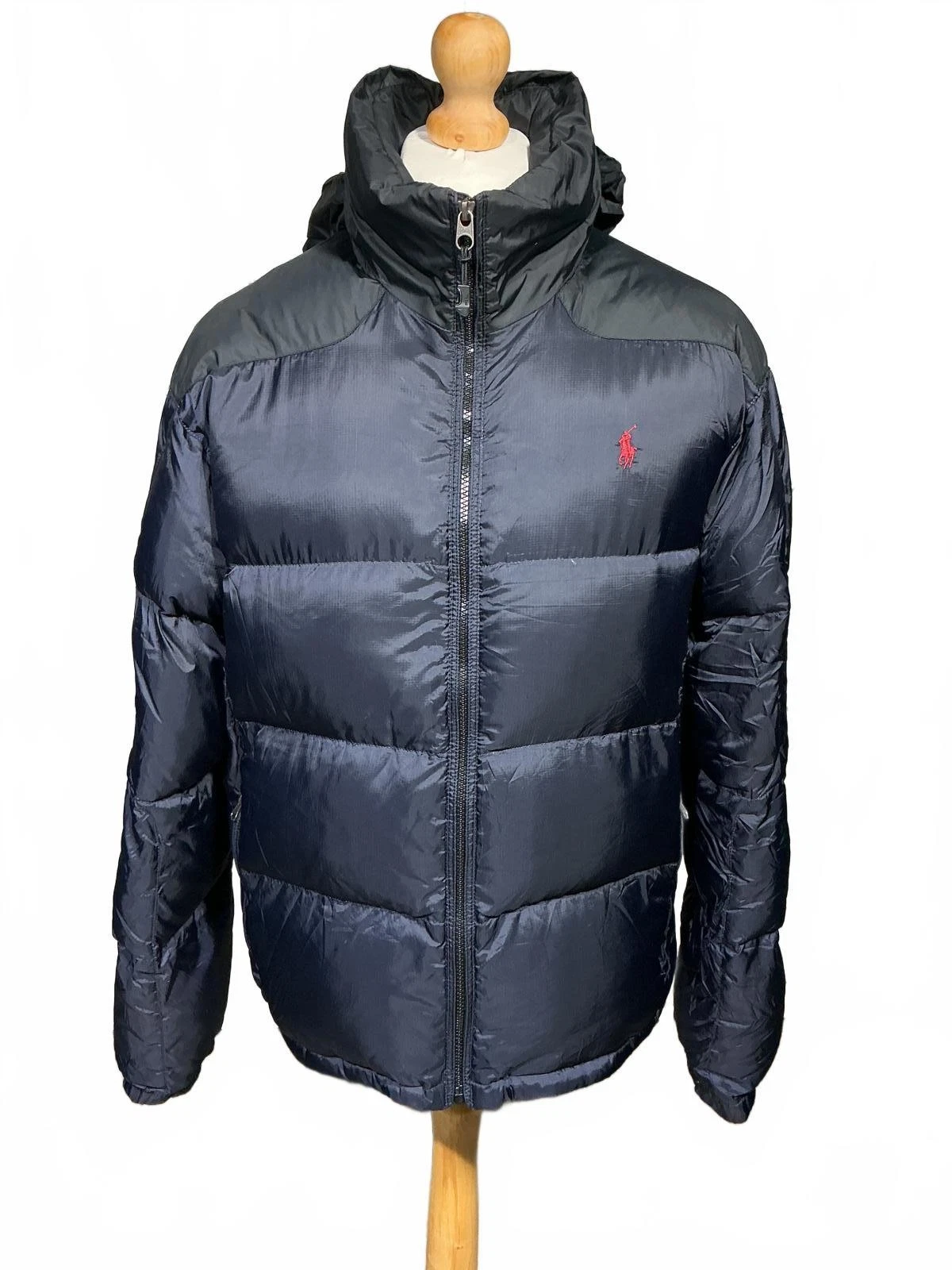 Polo Ralph Lauren Men's Navy Blue Puffer Jacket with Hood