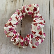Heart Printed Hair Scrunchie Suitable For Valentine's Day Hair Styling