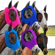 6 Pcs Horse Fly Masks for Horses Comfort Fly Masks for Horses with Ears Prote...