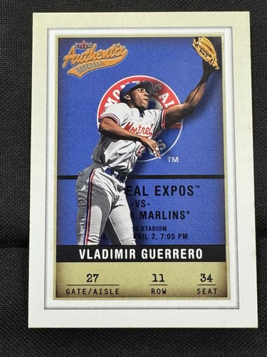Vladimir Guerrero #11 2002 Fleer Authentix card