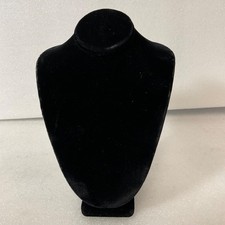 8in Black Velvet Jewelry Display Bust Stand for Necklaces 5in Wide 3in Deep