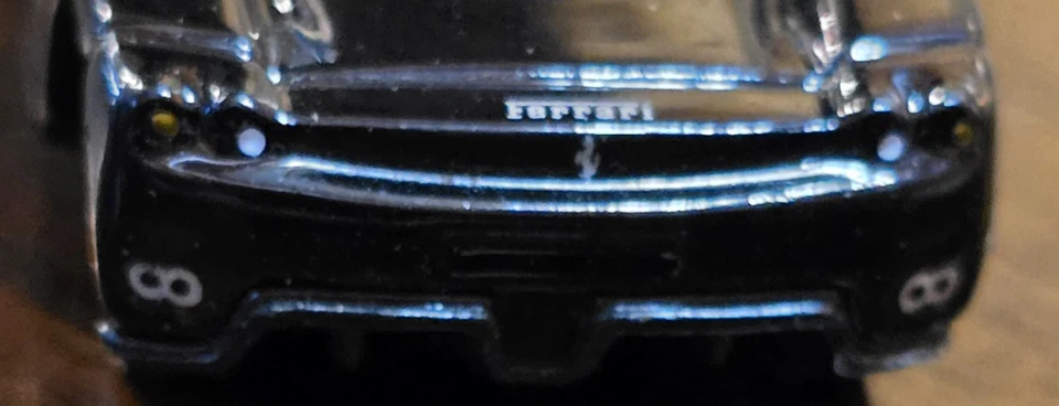 2' Hot Wheels Enzo Ferrari in Black with 5 Spoke Rims 1:87 Diecast Car - Image 4 of 4