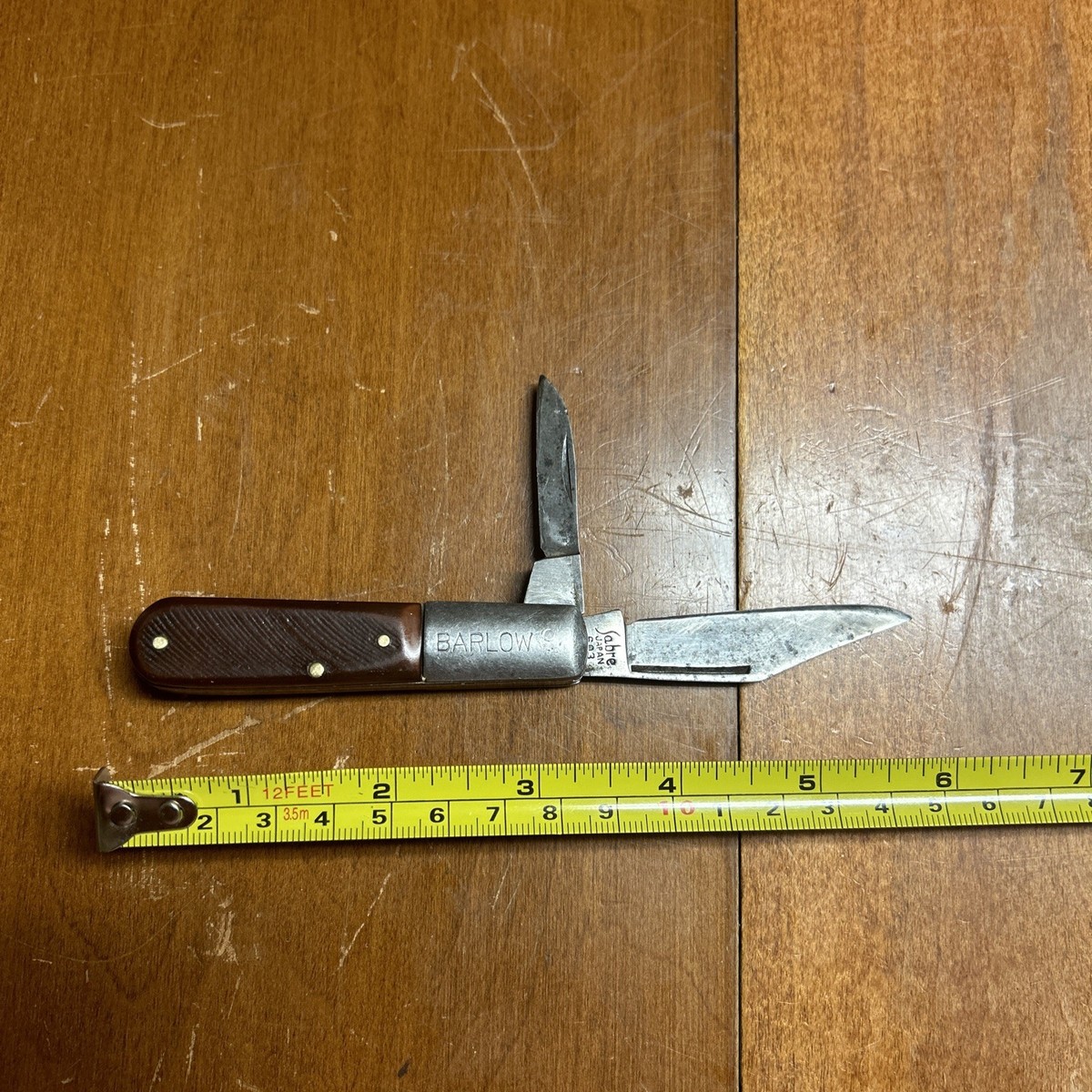 Vintage Pocket Knife Barlow Sabre Brand Two Blades Mid 20th