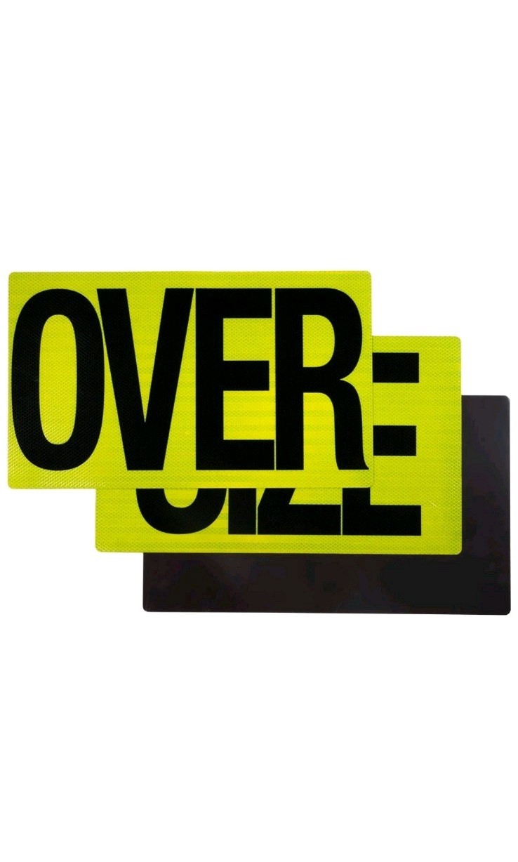 3pcs magnetic oversize load sighn. stick it to the bumper or the back of trailer