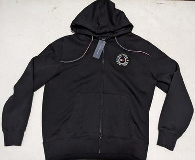 Tommy Hilfiger New York Hooded Full Zip man black jacket sz XL  Brand New $79.50