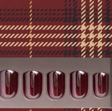 Red Aspen Press On Short Square Red Cat Eye Old Money, Oaklyn 💋