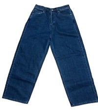 Wray NYC Hester Wide Barrel Leg High Waist Dark Indigo Blue Denim Jeans Size 10