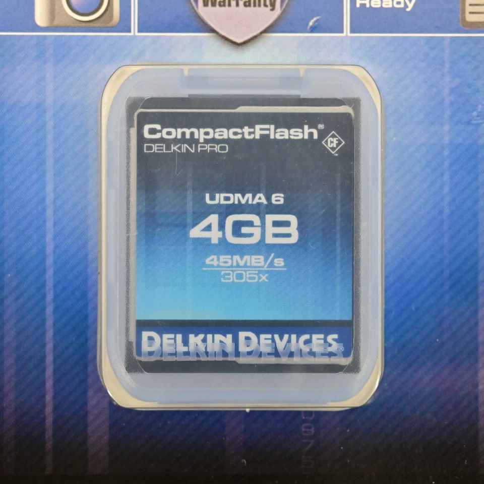Delkin Devices 4GB CompactFlash CF Card UDMA 6 305x 45MB/s Pro – New Sealed - Image 3 of 4