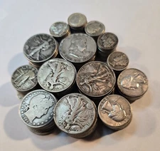 US Old Silver coins Under Spot Price  Walker Franklin Barber liberty Bonus opt.