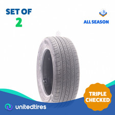 Set Of 2 Used 20555r16 Continental Procontact Tx 89v - 7.532 Set Of 2 Used 20555r16 Continental Procontact Tx 89v - 7.532