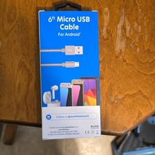 Just Wireless 6ft Gray Nylon Braided Micro USB Cable for Android, MPN 20509-V