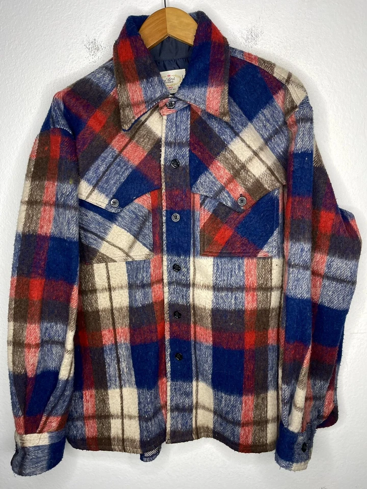 Lord James CPO X-Large Shirt Jacket 70s 80s Mackinaw Cruiser Hunting VTG Flannel - Image 2 of 4