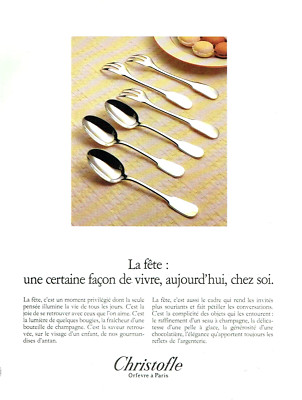 Advertising 0623 1981 Christofle Tableware Certain Way Living