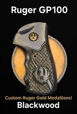 Ruger GP100 FGT Target Grips "Double Dragons" Inset Phoenix Optional Top Section