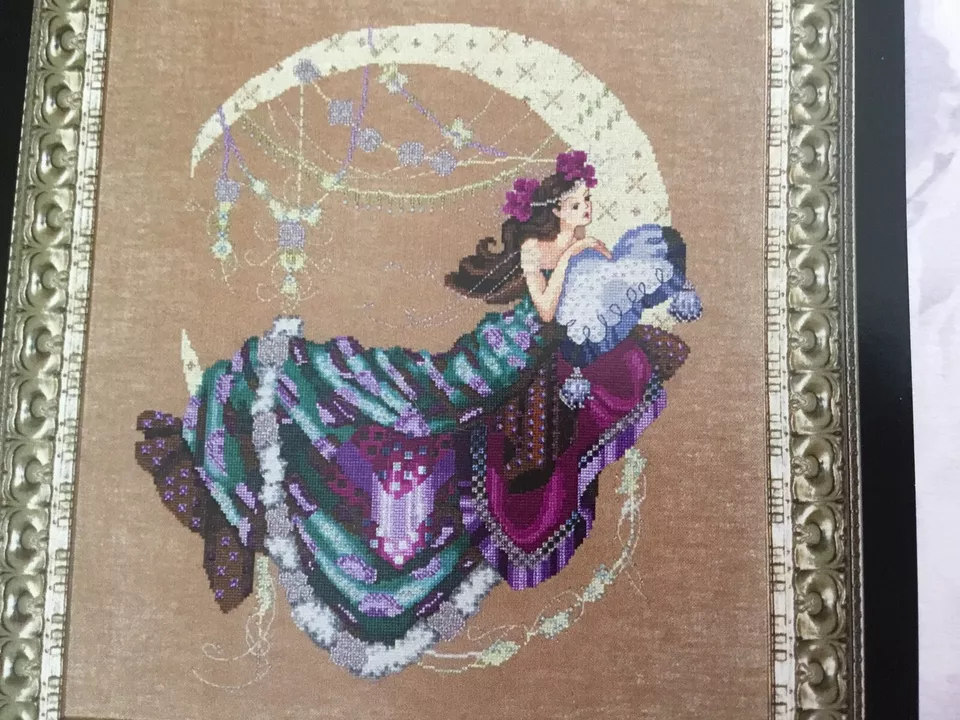 Mirabilia “Moon Flowers” MD137 cross stitch patternChart w/ Embellishment Pack - Image 2 of 4