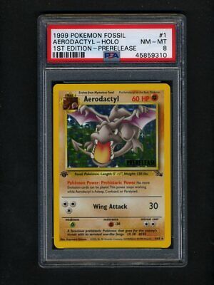 Pokemon Fossil 1st Edition Single Aerodactyl 1/62 - Prerelease Promo