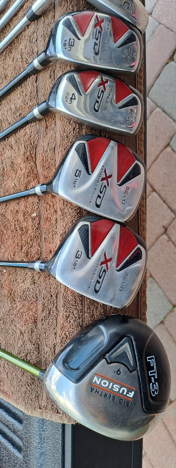 golf set ZEVO XSD right h 13 clubs Regular flex hybrid iron wood driver