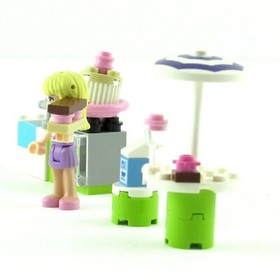 Lego Friends Stephanie's Outdoor Bakery 3930 Complete With Manual Minifigure