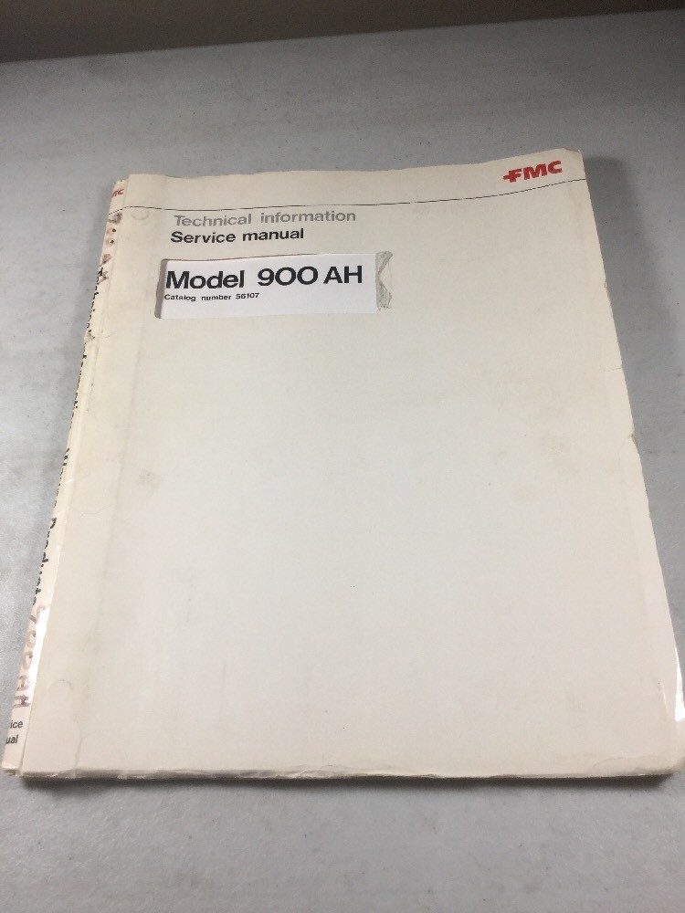 FMC, Wayne Model 900AH Sweeper Service Manual
