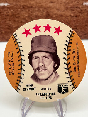 1976 MSA Blank Back Discs Mike Schmidt Philadelphia Phillies