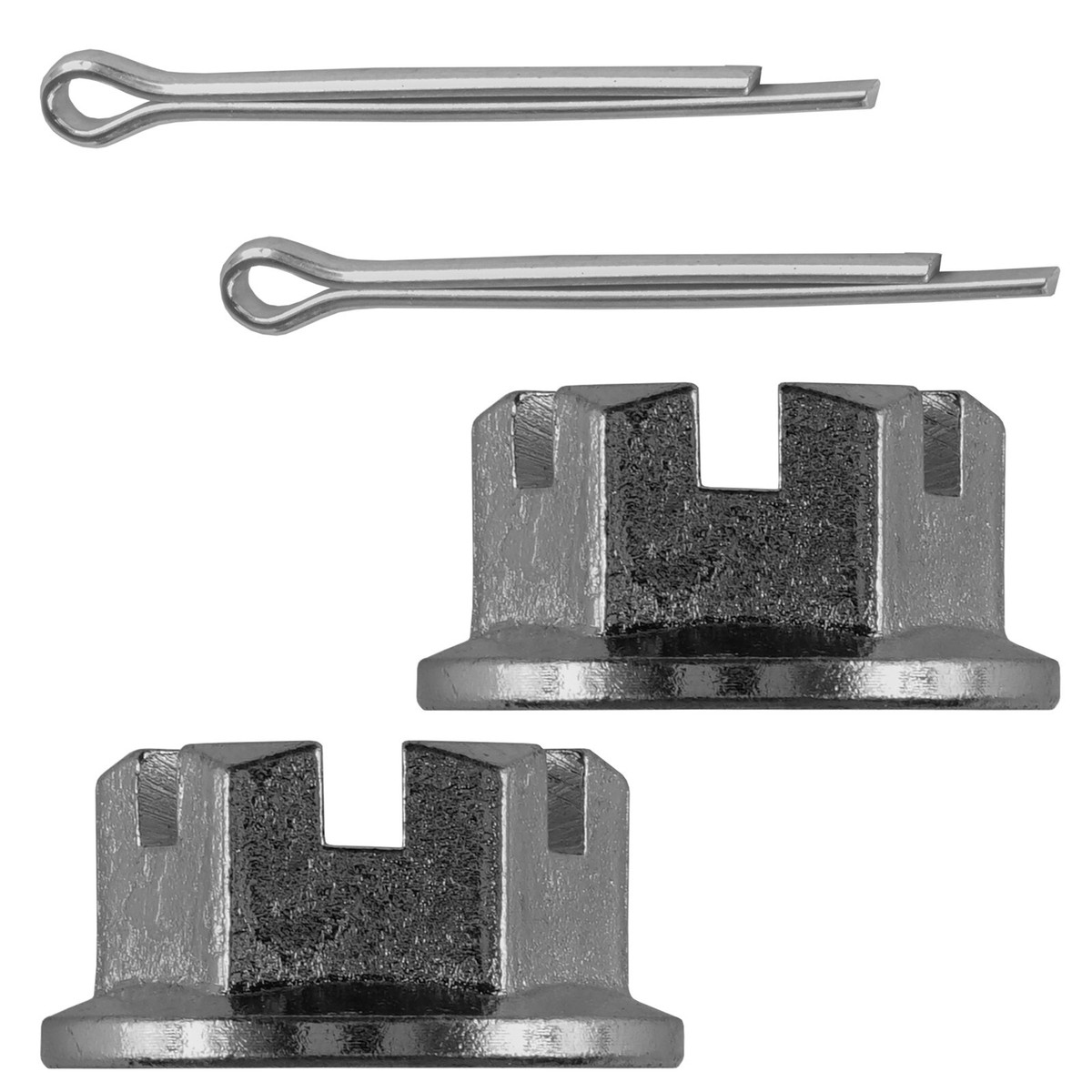2x Front Axle Flanged Castle Nut w/ Split Pin Honda TRX400X 09-14