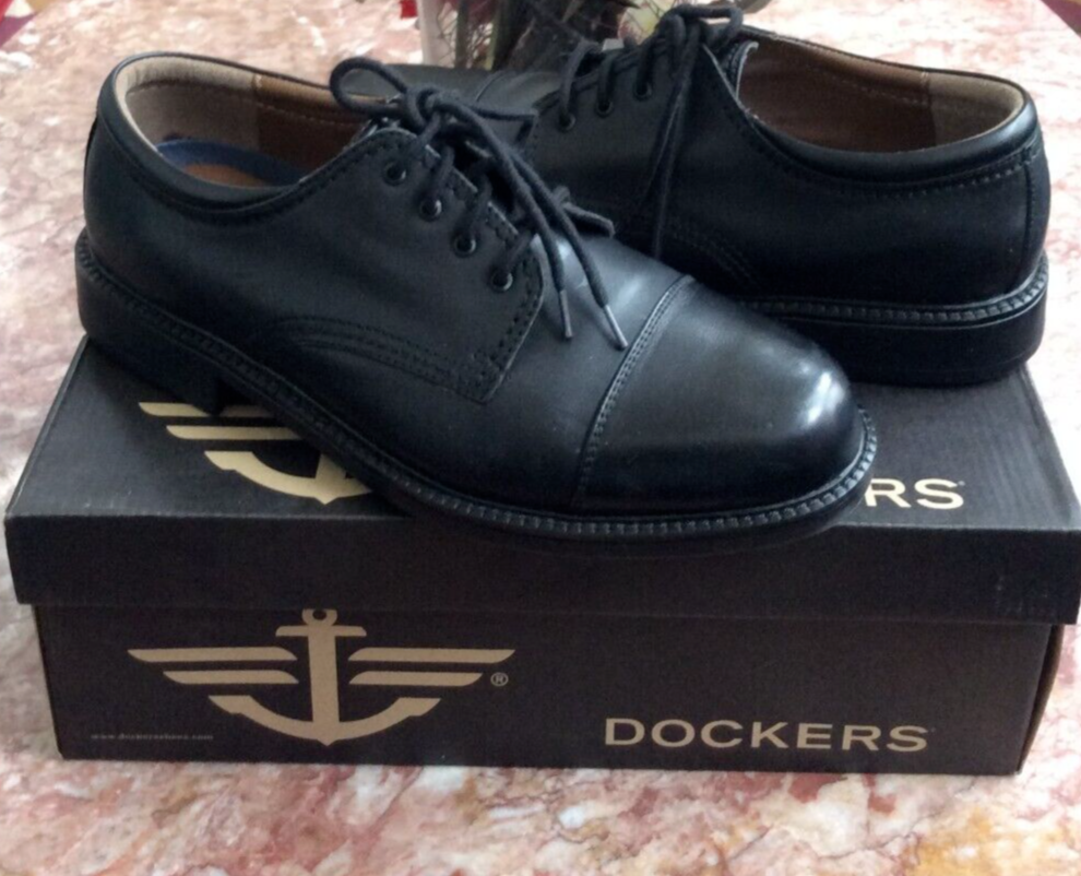 SAOLA Nuove scarpe Dockers da uomo nere Gordon Oxford in pelle punta berretta #90 2214 taglia 11 5 W