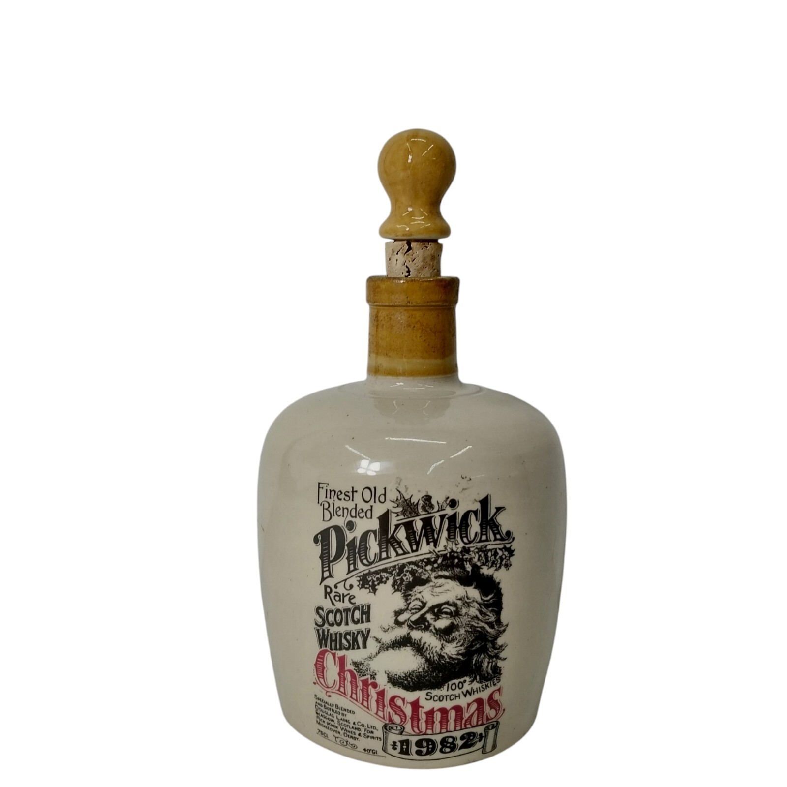 Pickwick Rare Scotch Whisky whiskey Jug Christmas 1982 1 of 1000 LTD EDT Flagon