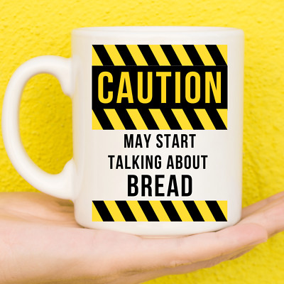 Achtung Brotbecher | Brotbackgeschenke | Geschenke für Brotliebhaber | Geburtstagstasse
